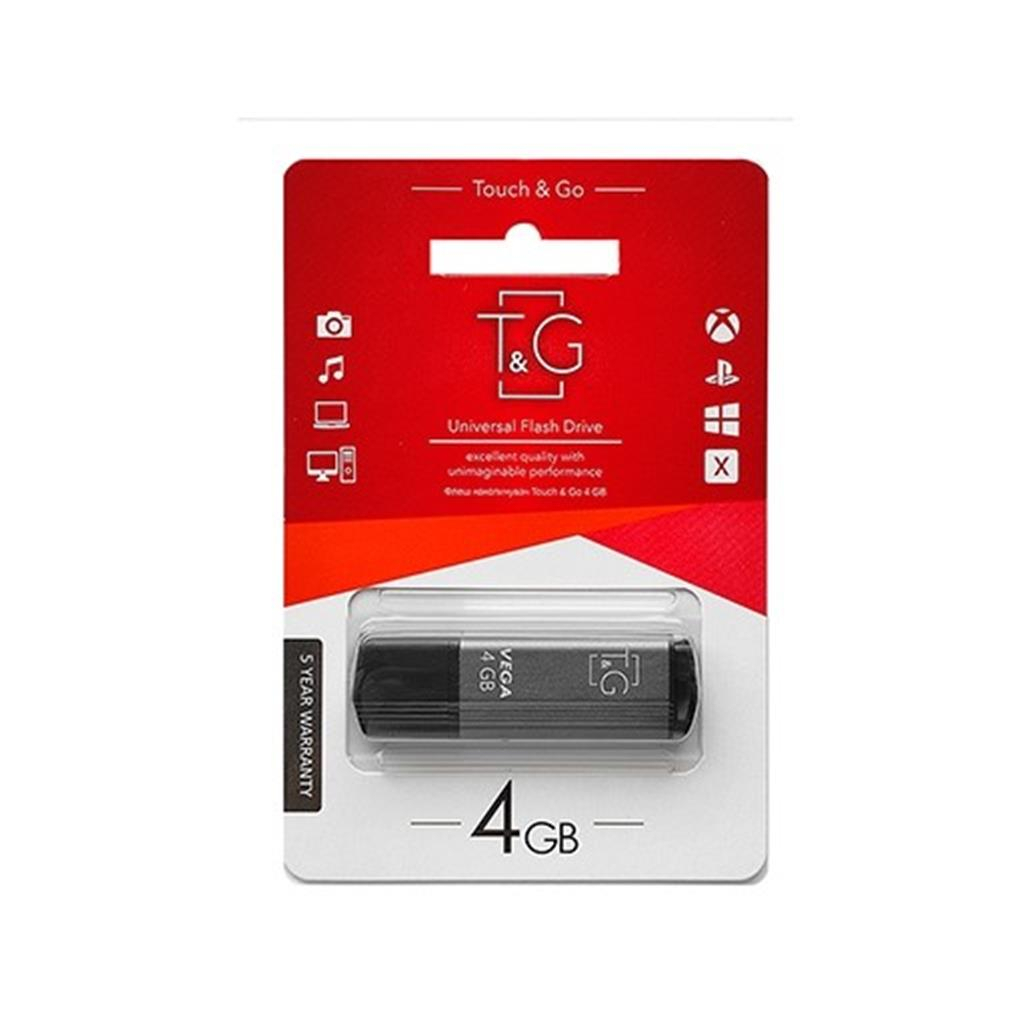 USB флеш накопитель T&G 4GB 121 Vega Series Grey USB 2.0 (TG121-4GBGY) изображение 2