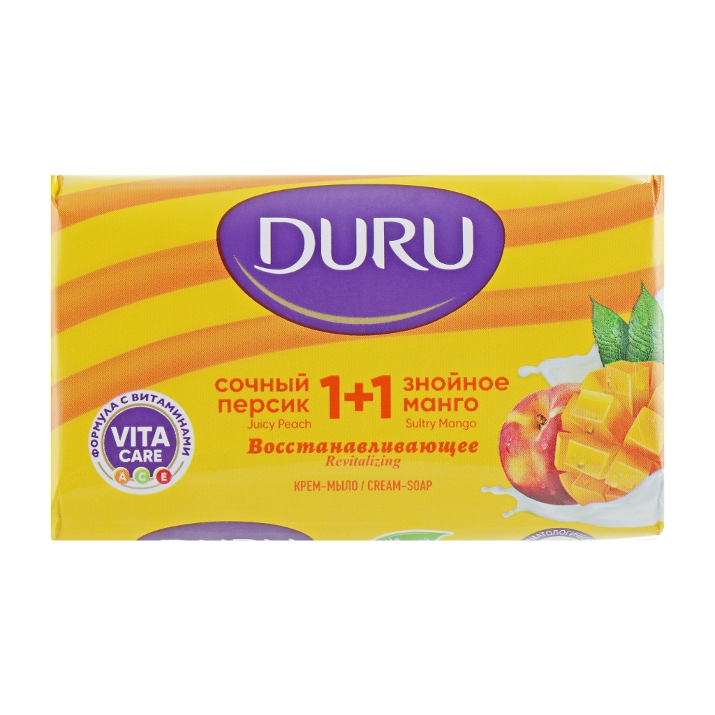 Твердое мыло Duru Сочный персик и знойное манго 80 г (8690506497323)