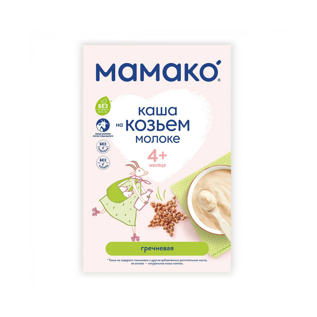 Детская каша MAMAKO гречневая на козьем молоке 200 г (4607088795994) изображение 4