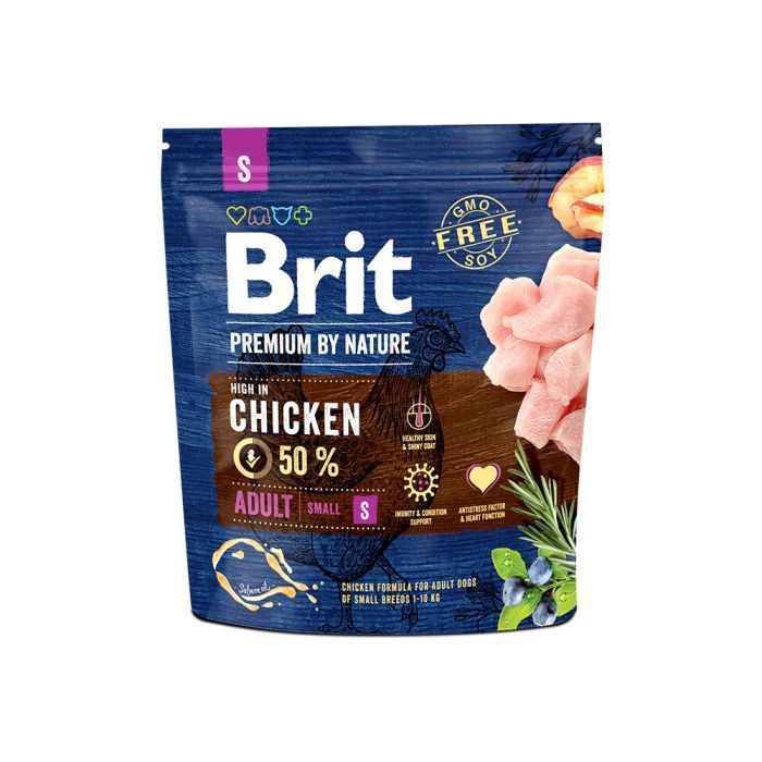 Сухой корм для собак Brit Premium Dog Adult S 1 кг (8595602526284)
