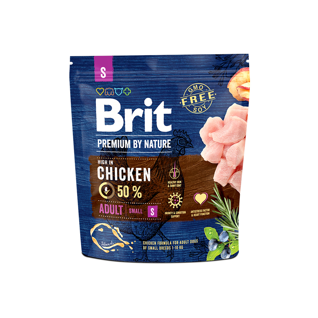 Сухой корм для собак Brit Premium Dog Adult S 1 кг (8595602526284)