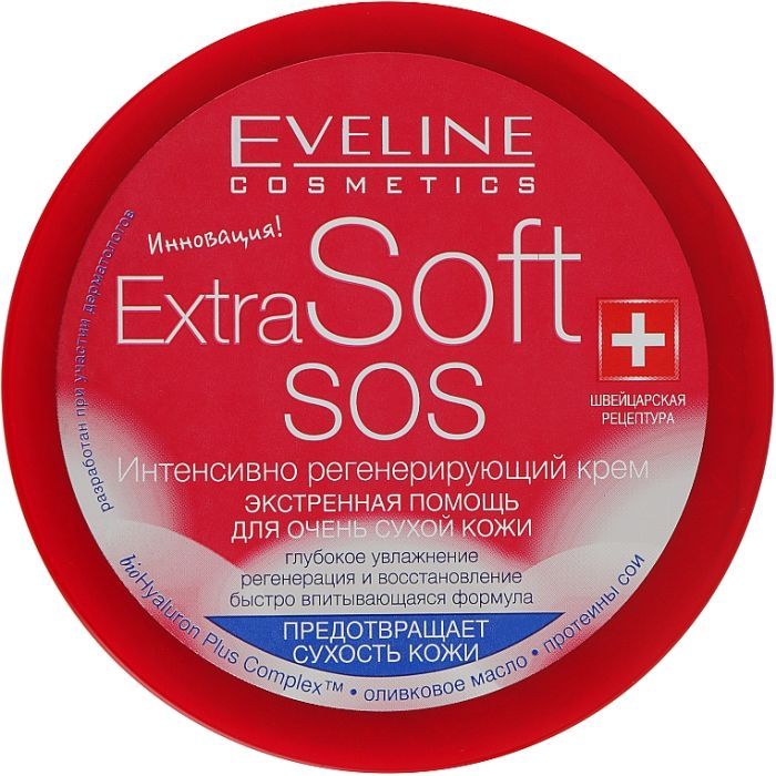 Крем для тела Eveline Cosmetics Extra Soft SOS Интенсивно регенерирующий 200 мл (5907609378996)