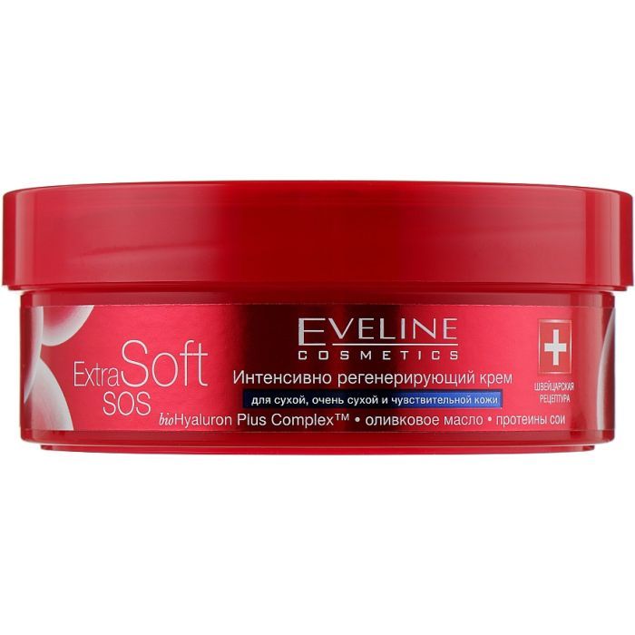 Крем для тела Eveline Cosmetics Extra Soft SOS Интенсивно регенерирующий 200 мл (5907609378996) изображение 2
