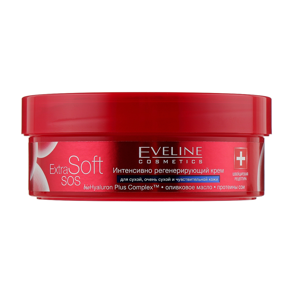 Крем для тела Eveline Cosmetics Extra Soft SOS Интенсивно регенерирующий 200 мл (5907609378996) изображение 2