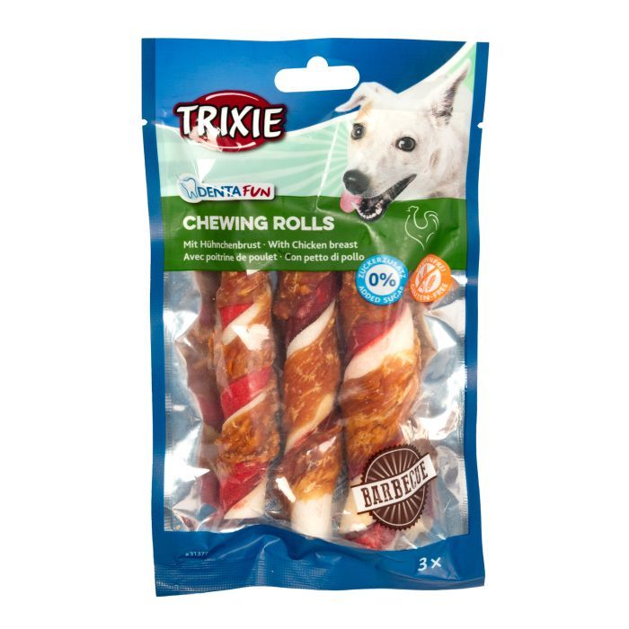 Ласощі для собак Trixie DENTAfun Паличка для чищення зубів з куркою 30 шт 240 г (4011905313788)