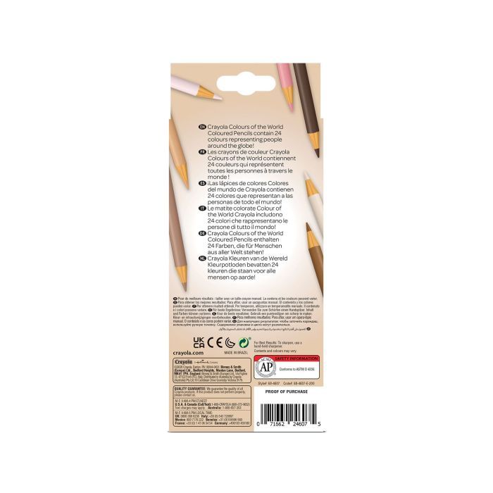 Карандаши цветные Crayola Colours of the World 24 шт (68-4607) изображение 4