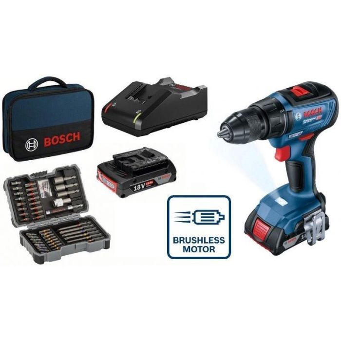 Шуруповерт Bosch GSR 18 V-50, 2*2 Ач, ЗУ, кейс (0.601.9H5.004)