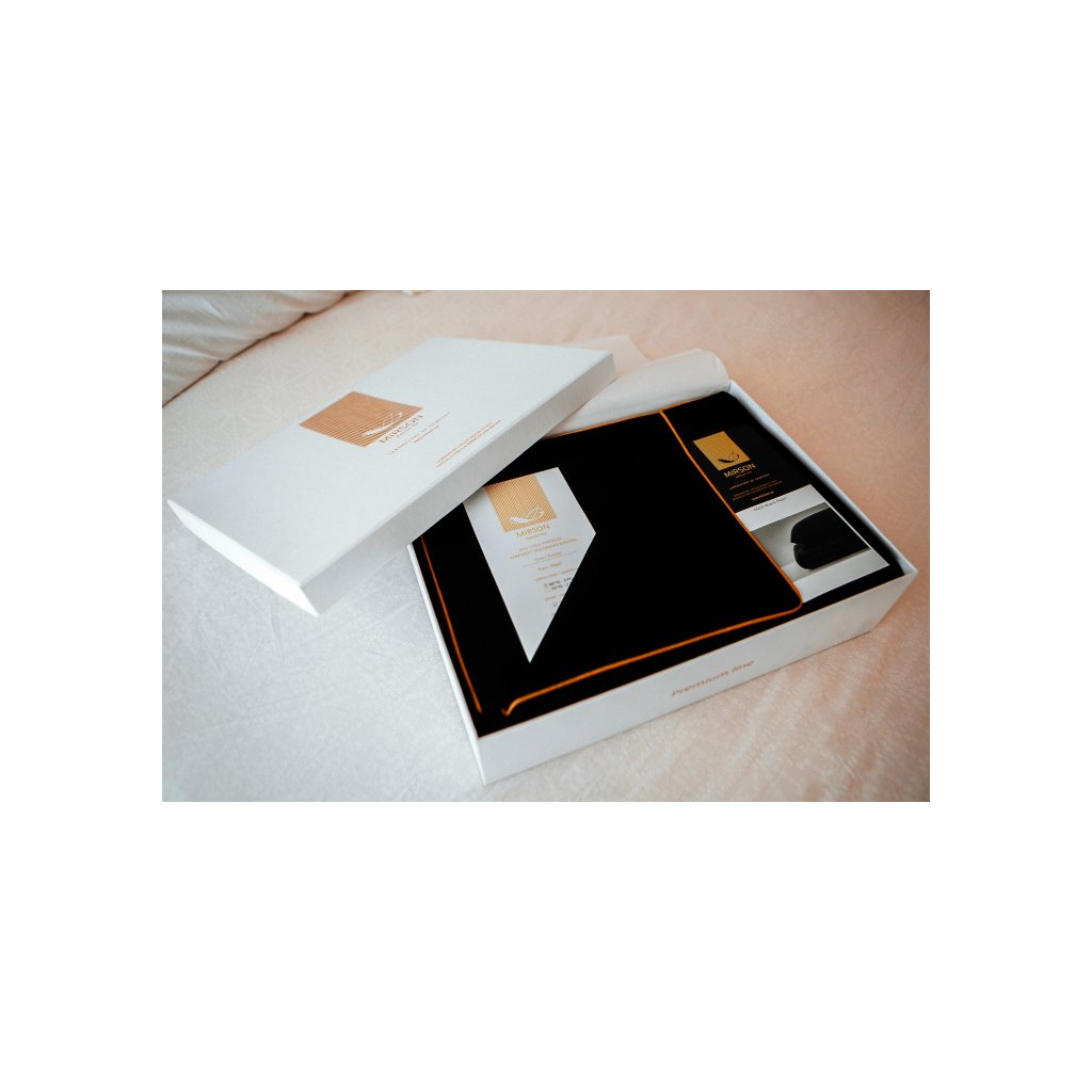 Постельное белье MirSon Сатин Premium Corner Black Pearl 143х210 (2200001484306) изображение 6