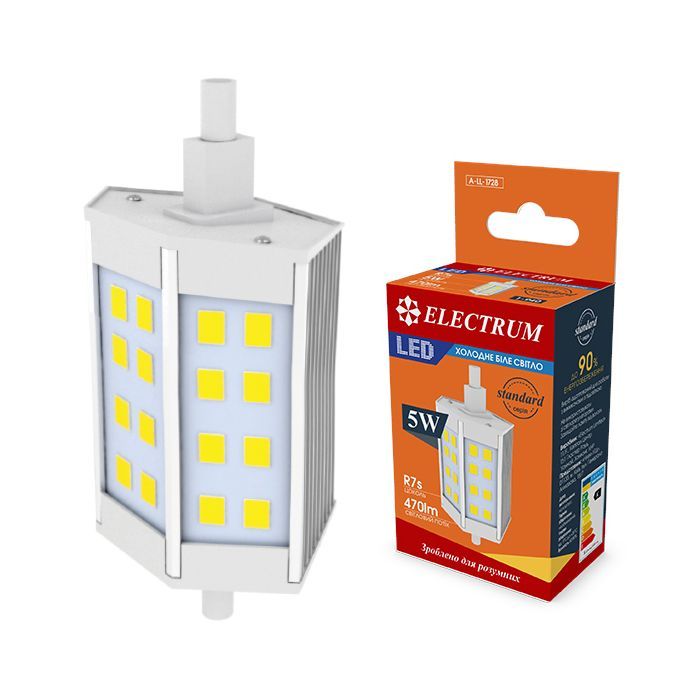 Лампочка Electrum 5W  R7s 4000K AL LL-24 (A-LL-1728)