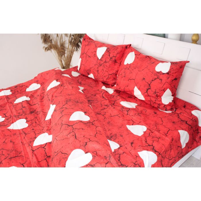 Постільна білизна MirSon Сатин 22-1275 Marble heart Сімейний 160x220 (2200003571257) зображення 2