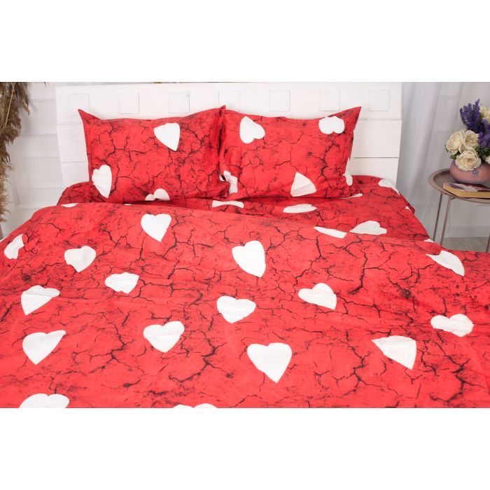 Постільна білизна MirSon Сатин 22-1275 Marble heart Сімейний 160x220 (2200003571257) зображення 3