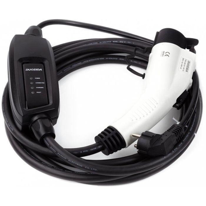 Зарядний пристрій для електромобіля Duosida Type 1 - Schuko (220V), 16A, 3.6кВт, 1-фазное, 5м (EV200269) зображення 4
