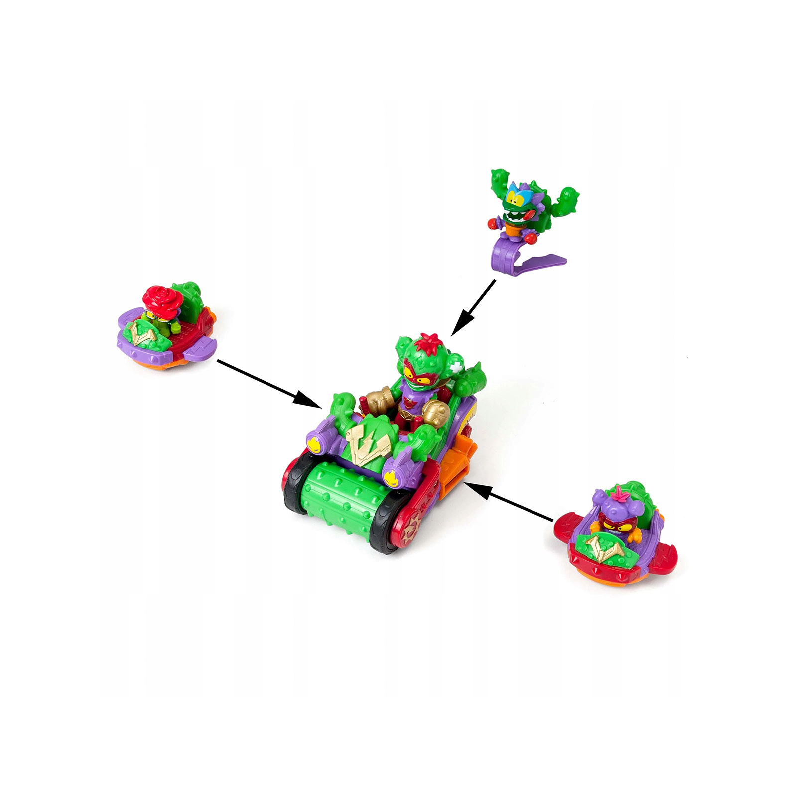 Ігровий набір SuperThings Kazoom Kids S1 Спайк-Ролер Кактус (PSTSP514IN00) зображення 3