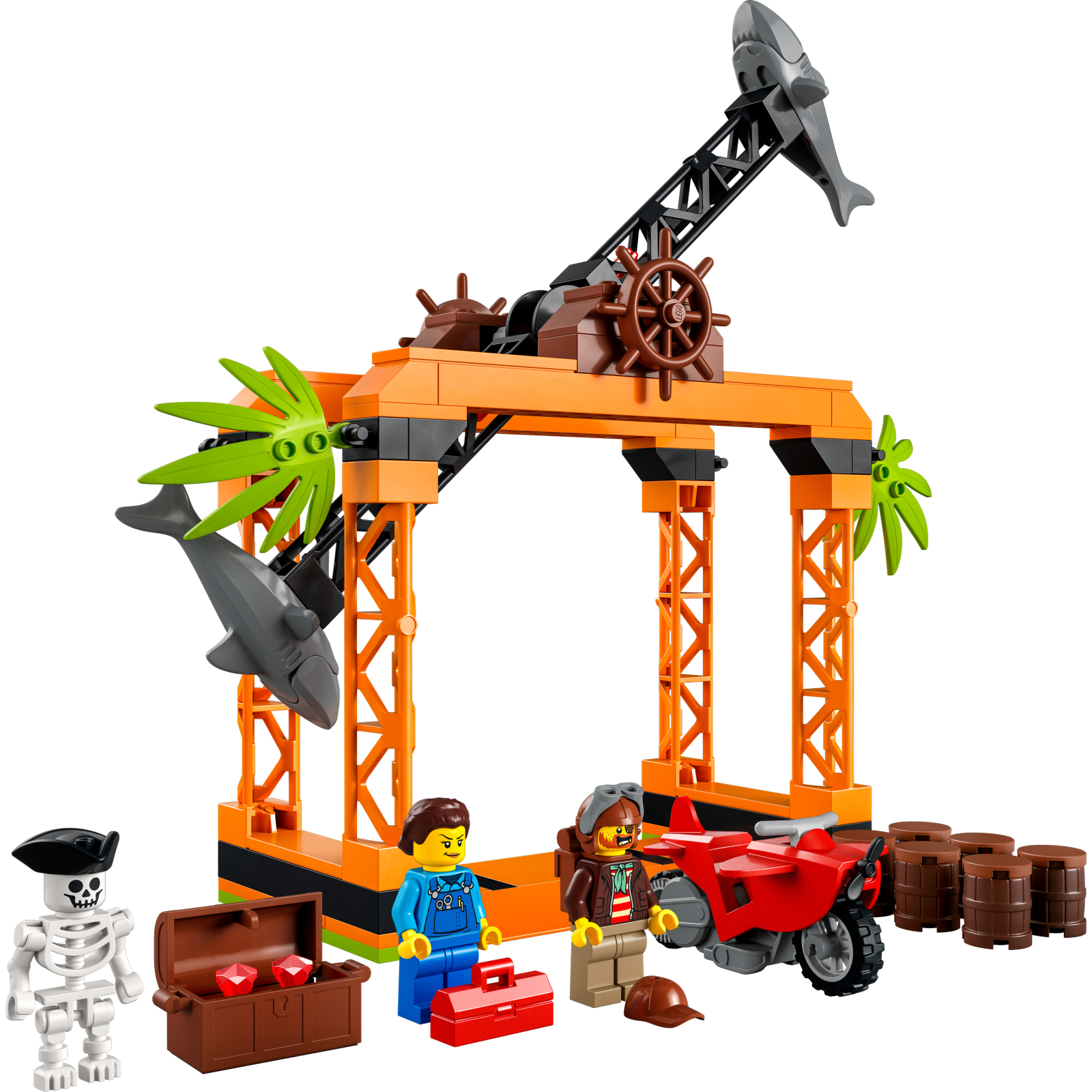 Конструктор LEGO City Stuntz Каскадерская задача «Нападение Акулы» 122 деталей (60342) изображение 9