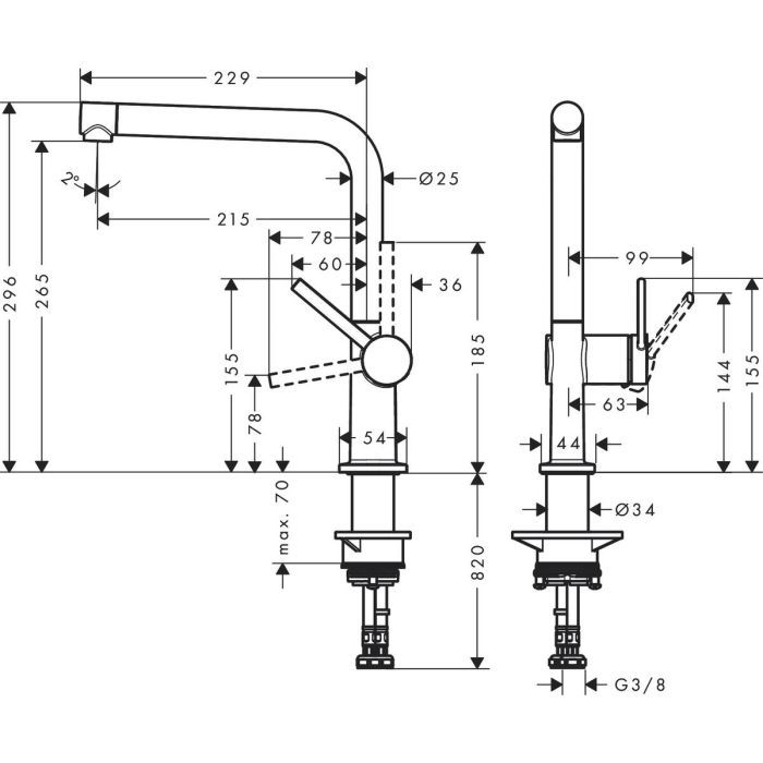 Змішувач Hansgrohe 72840670 зображення 2
