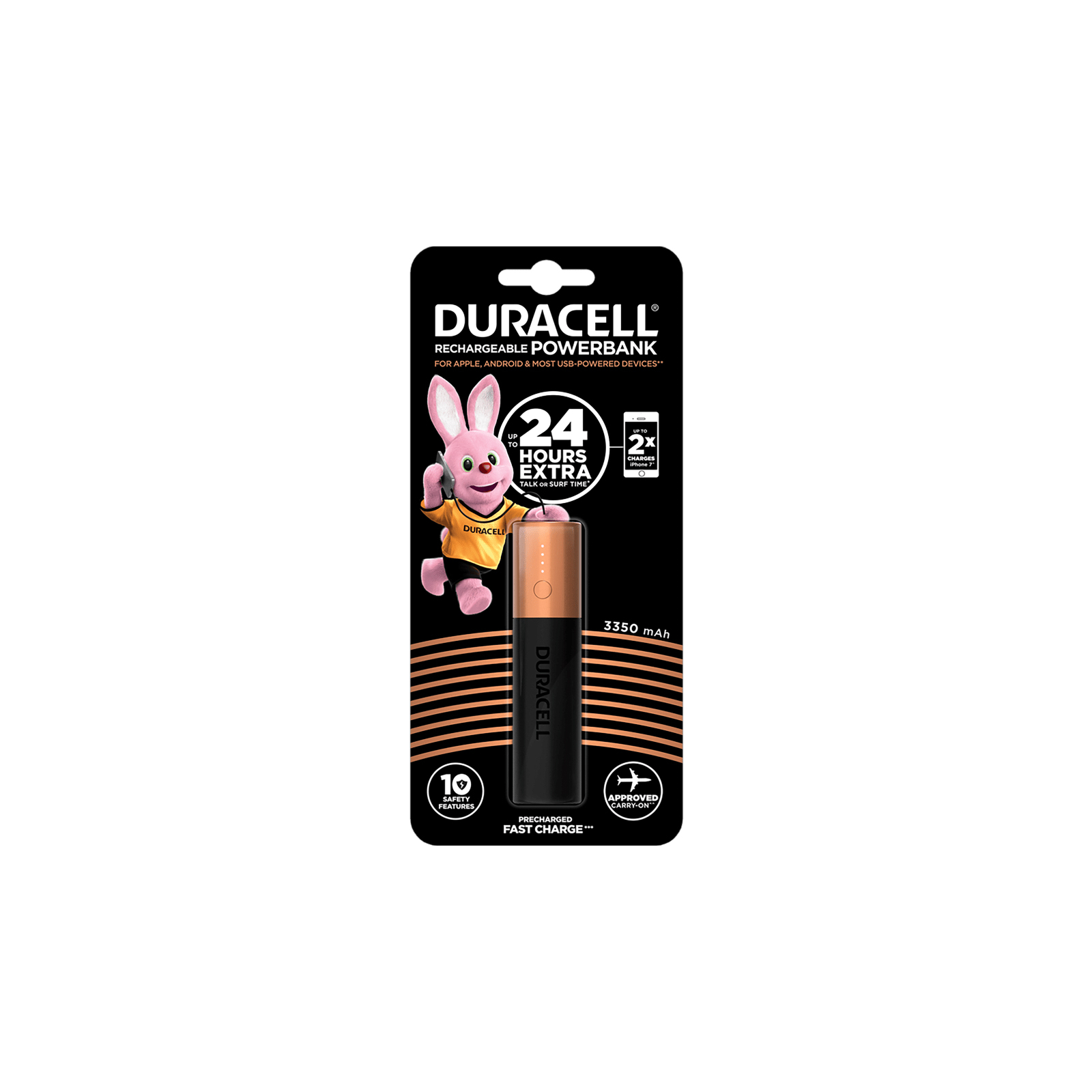 Батарея универсальная Duracell 3350mAh Black/Copper (5000394025592)