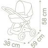 Коляска для кукол Smoby Baby Nurse Модерн Люлька с корзиной Розо (254118) изображение 3