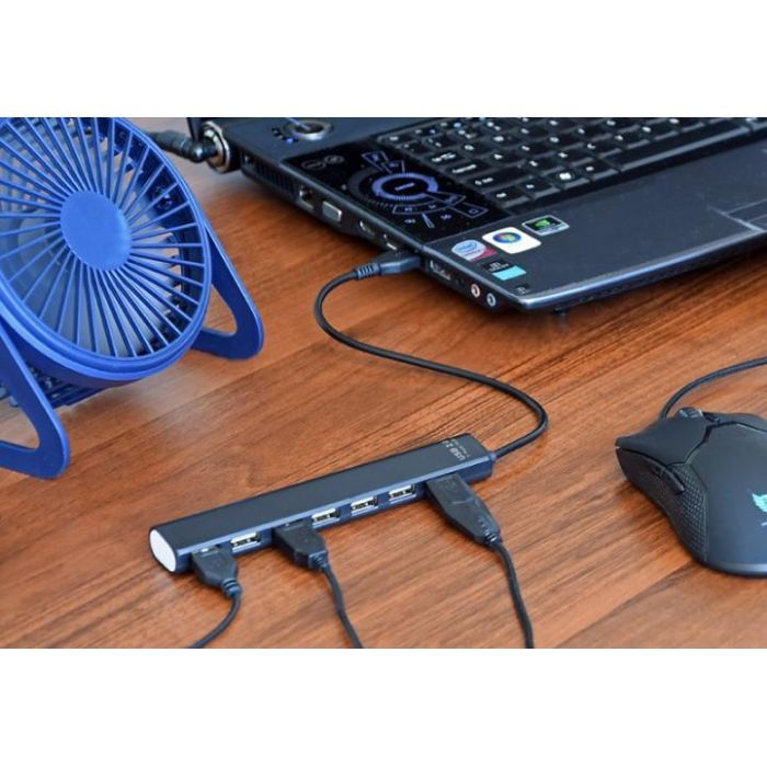 Концентратор Gembird 7 x USB 2.0 black (UHB-U2P7-04) зображення 3