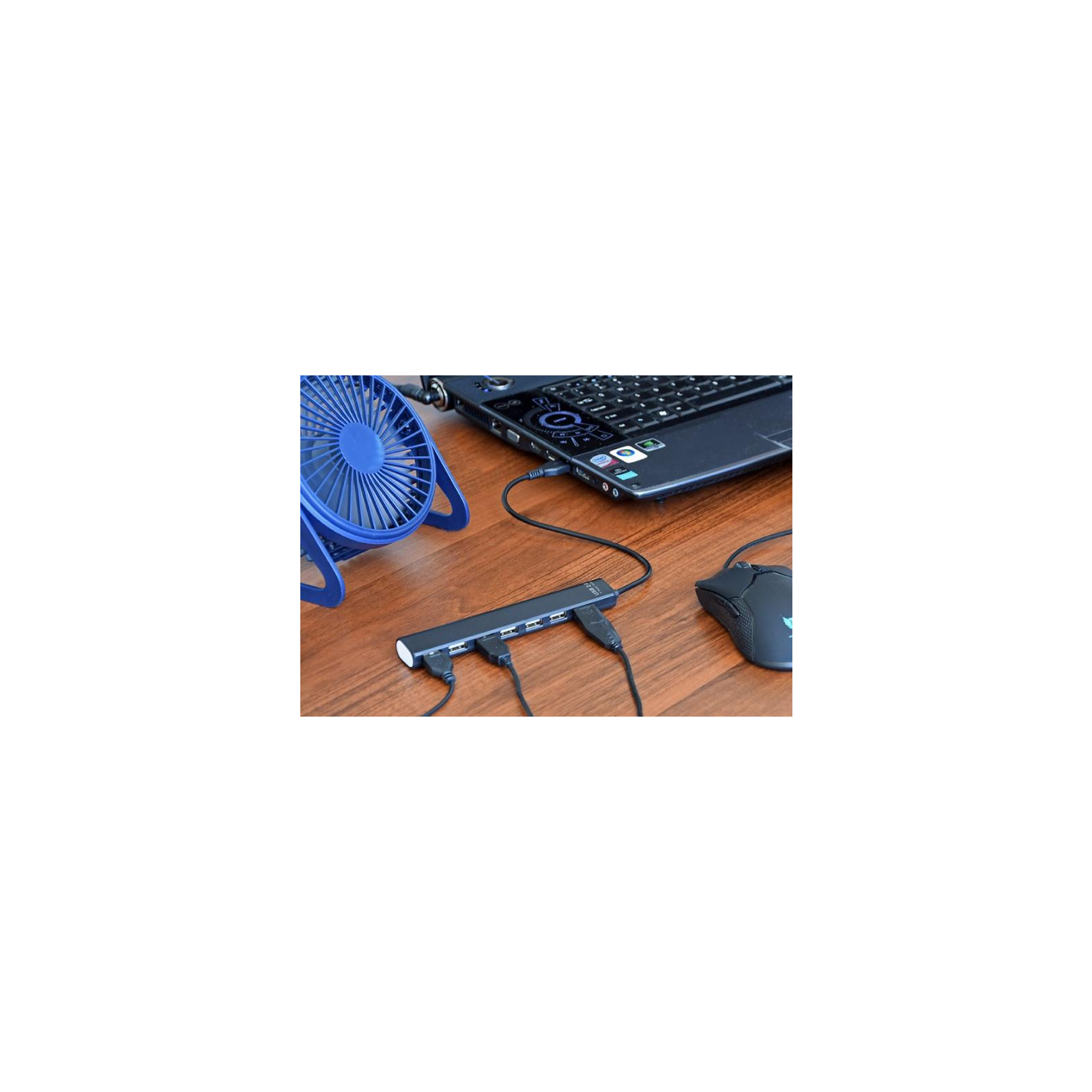 Концентратор Gembird 7 x USB 2.0 black (UHB-U2P7-04) зображення 3