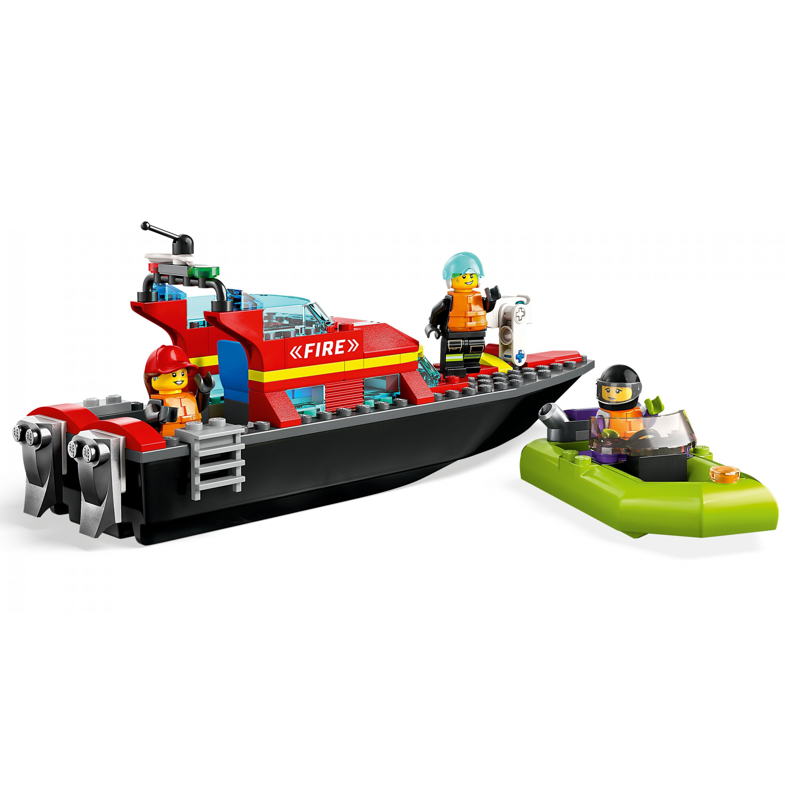 Конструктор LEGO City Човен пожежної бригади 144 деталі (60373) зображення 4