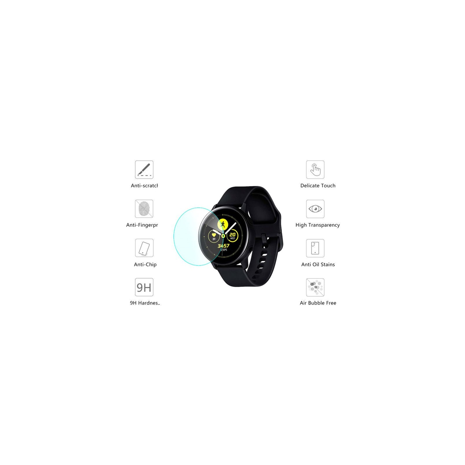 Пленка защитная Drobak Ceramics Samsung Galaxy Watch Active (2 шт) (313111) изображение 2