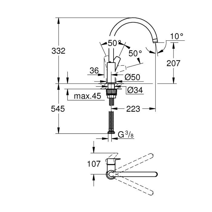 Смеситель Grohe QuickFix 30529001 (CV030597) изображение 3