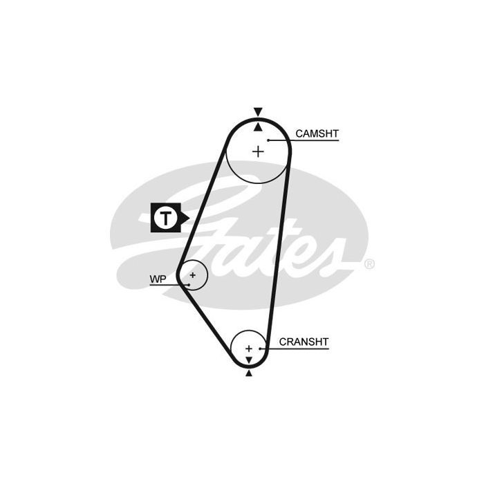 Комплект ременя ГРМ з помпой Gates KP25047 зображення 2 Комплект ременя ГРМ з помпой Gates KP25047 зображення 2