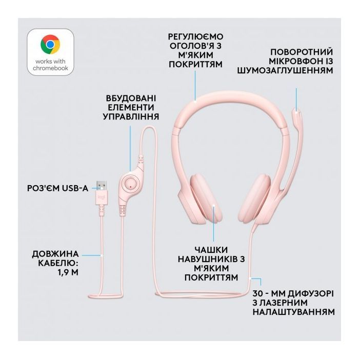 Наушники Logitech H390 (981-000406) изображение 6