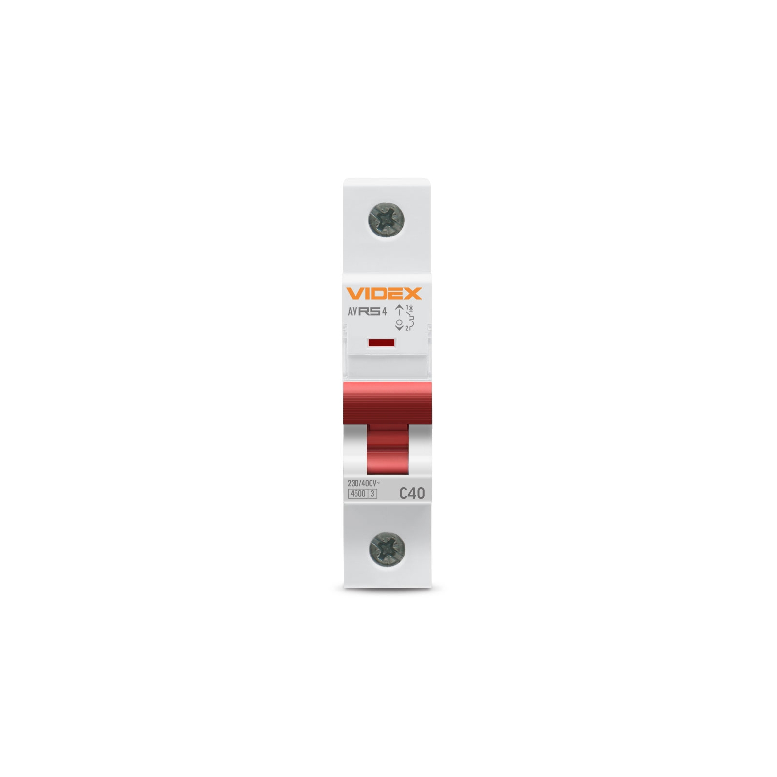 Автоматичний вимикач Videx RS4 RESIST 1п 40А С 4,5кА (VF-RS4-AV1C40) зображення 2