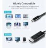 Кабель мультимедийный USB-C to DisplayPort 1.8m 8K 30Hz Choetech (XCP-1803-BK) изображение 3