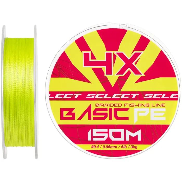 Шнур Select Basic PE 150m Dark Green 0.08mm 8lb/4kg (1870.18.20)