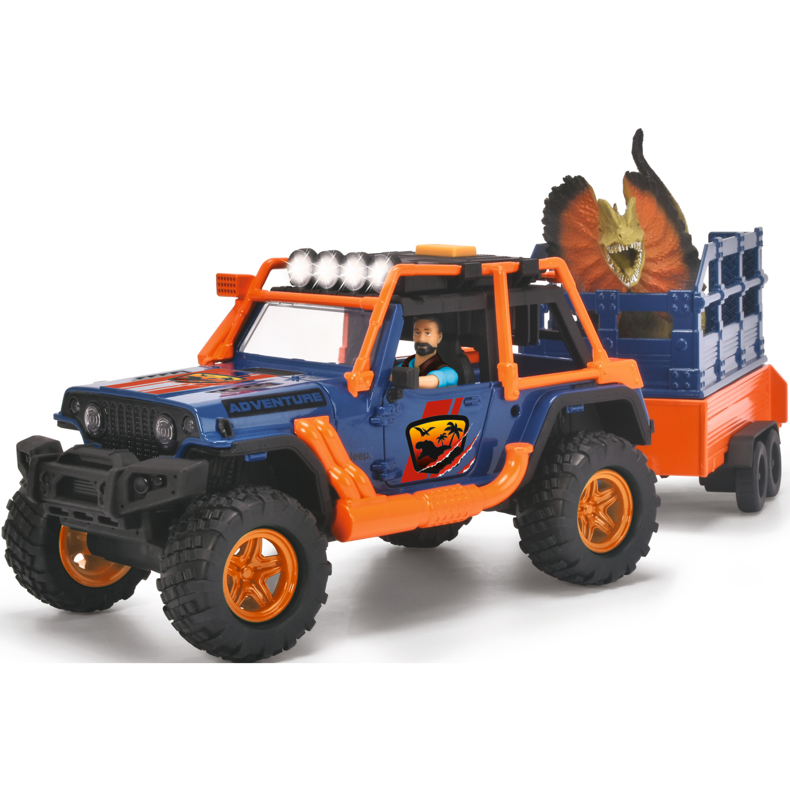 Игровой набор Dickie Toys Надзиратель динозавров с джипом 40 см, 2 динозаврами и фигуркой (3837024) изображение 2