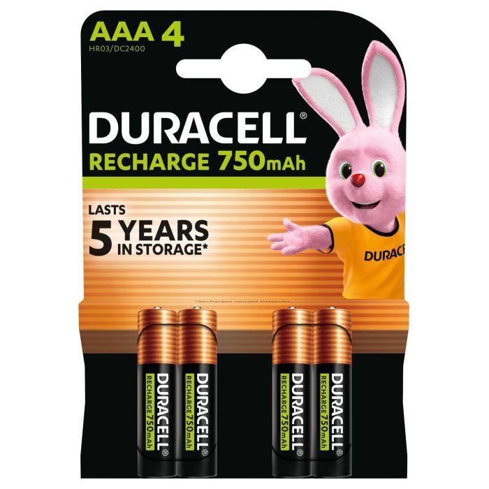 Аккумулятор Duracell AAA HR03 750mAh * 4 (5007331) изображение 2
