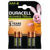 Аккумулятор Duracell AAA HR03 750mAh * 4 (5007331) изображение 2