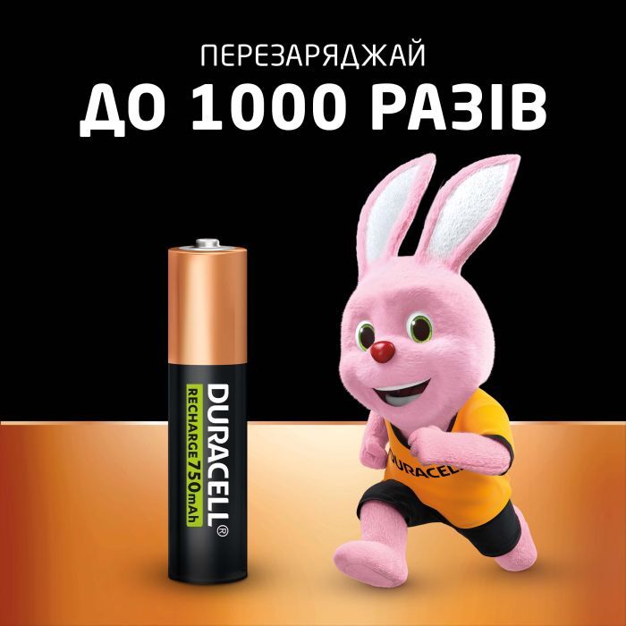 Аккумулятор Duracell AAA HR03 750mAh * 4 (5007331) изображение 3