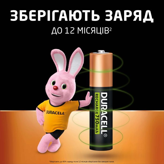 Аккумулятор Duracell AAA HR03 750mAh * 4 (5007331) изображение 6