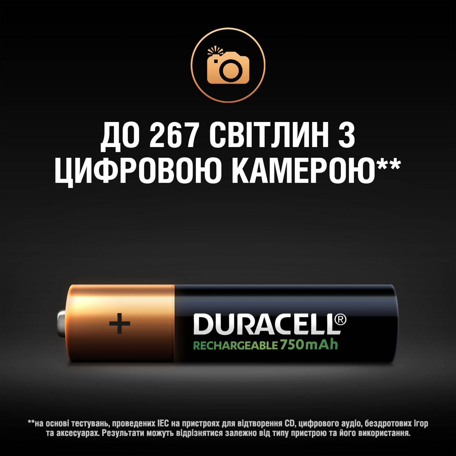Акумулятор Duracell AAA HR03 750mAh * 4 (5007331) зображення 7