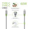 Дата кабель USB-C to USB-C 1.0m CBGNYTT1 60W Grey Intaleo (1283126559501) изображение 2