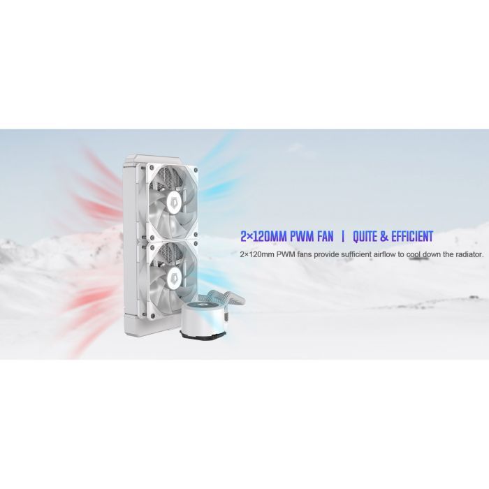 Система рідинного охолодження ID-Cooling FROSTFLOW 240 XT SNOW зображення 8