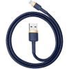 Дата кабель USB 2.0 AM to Lightning 1.0m 2.4A Cafule Blue-Gold Baseus (CALKLF-BV3) зображення 2