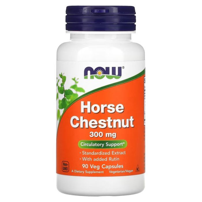Травы Now Foods Конский каштан, 300 мг, Horse Chestnut, 90 вегетарианских капсул (NOW-04713)