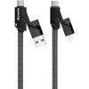 Дата кабель USB-C to USB-C + Lightning + USB-A 1.5m Black Proda (PD-B96th-BK) изображение 3