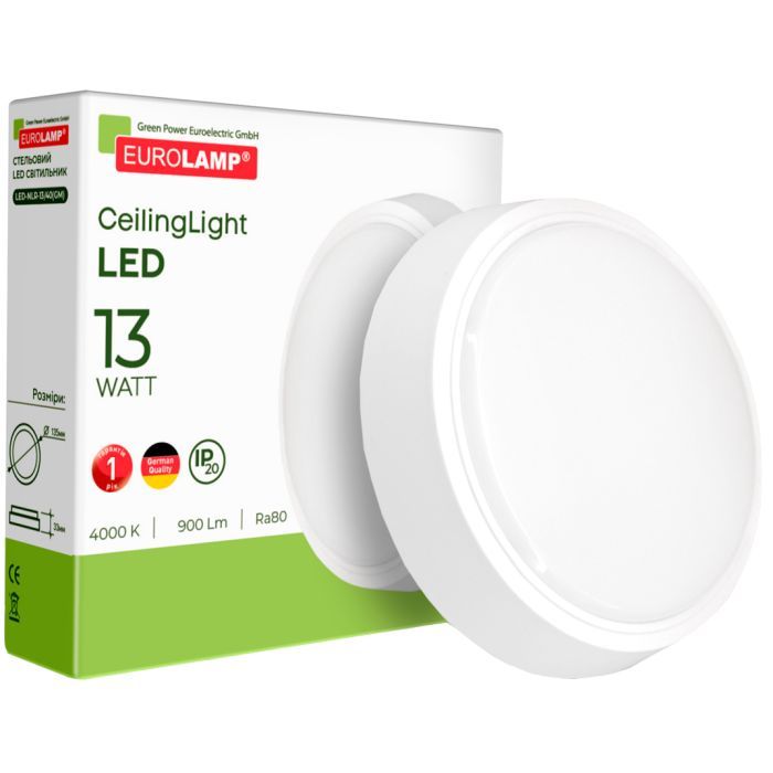 Світильник Eurolamp GM 13W 4000K (LED-NLR-13/40(GM)) зображення 2