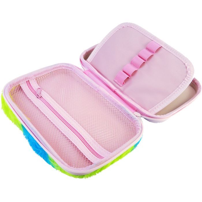 Пенал Cool For School 1 відділення з плюшем та аплікацією Веселка (CF6549-mixed) зображення 2