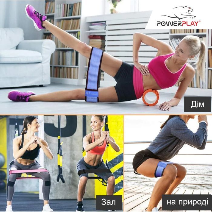 Эспандер PowerPlay 4111 L Heavy Чорний (PP_4111_Black_L) изображение 7
