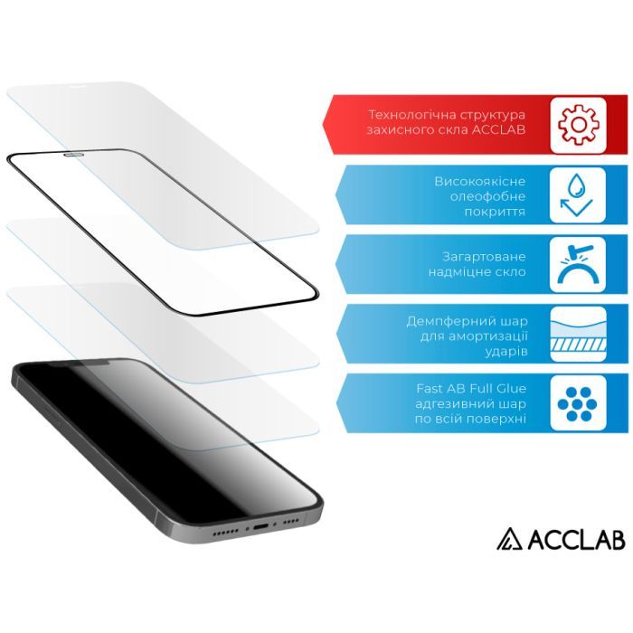 Скло захисне ACCLAB Full Glue Tecno Spark 10 (1283126580550) зображення 4