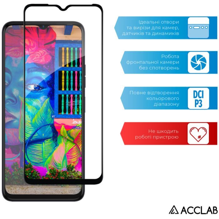 Скло захисне ACCLAB Full Glue Tecno Spark 10 (1283126580550) зображення 5