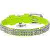 Ошейник для животных WAUDOG Glamour с QR-паспортом "Стразы" XS Ш 12 мм салатовый (33085) изображение 2