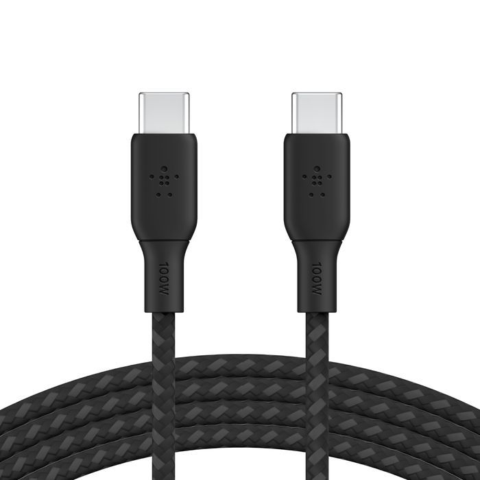 Дата кабель USB-C to USB-C 2.0m 100W black Belkin (CAB014BT2MBK)