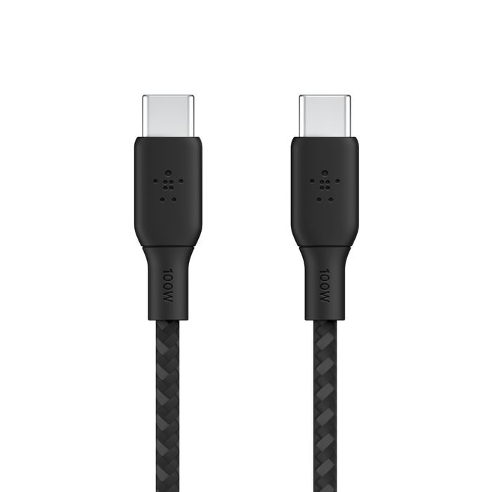 Дата кабель USB-C to USB-C 2.0m 100W black Belkin (CAB014BT2MBK) изображение 2